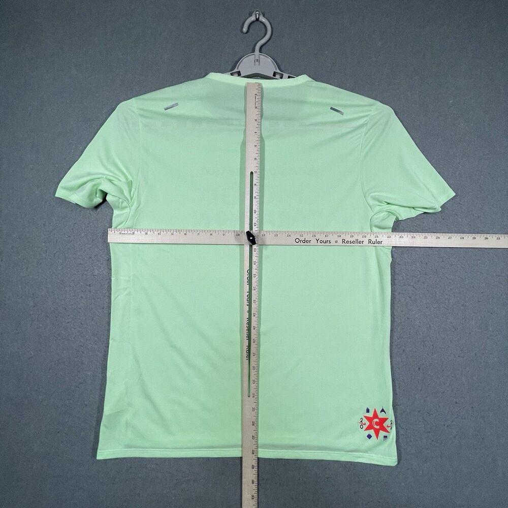 Chicago Marathon Shirt Mens Large Lime Green Nike Element Running Top Dri-Fit - Picture 9 of 10